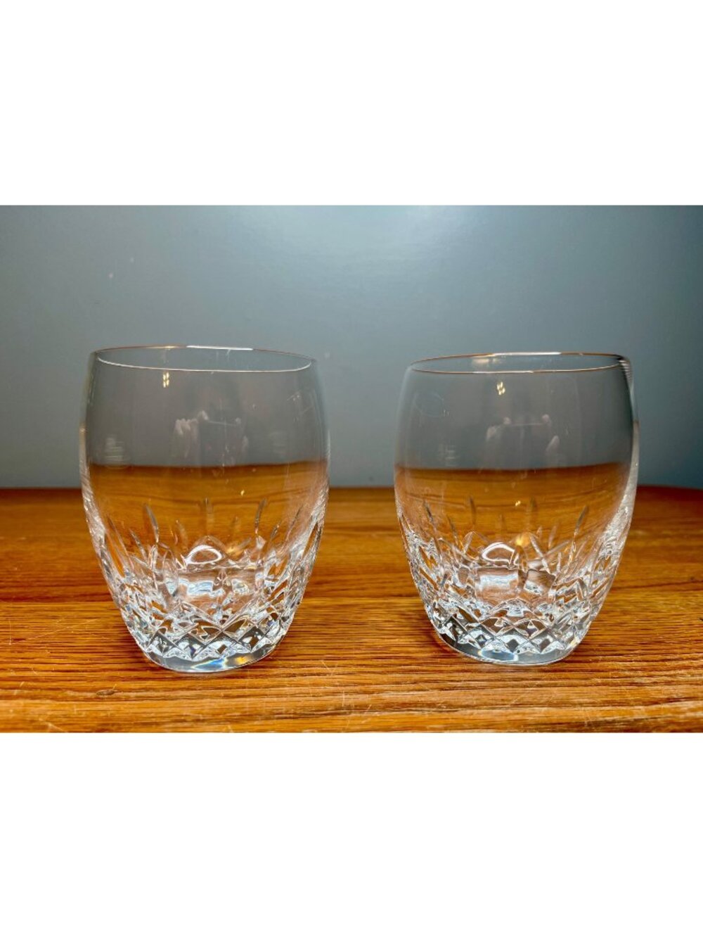 Set of 2 Lismore Essence by Waterford Crystal Double Old Fashioned Whiskey Rocks